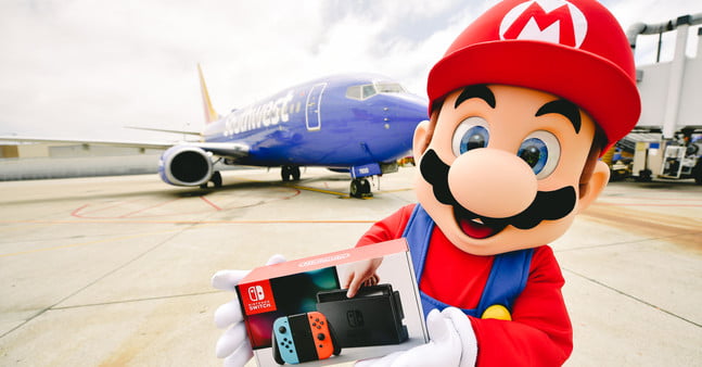 Southwest Airlines a offert une Nintendo Switch aux passagers de ses vols