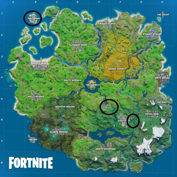Fortnite S2 Semaine 7 Emplacements