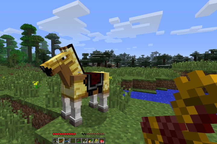 Un cheval blindé dans Minecraft