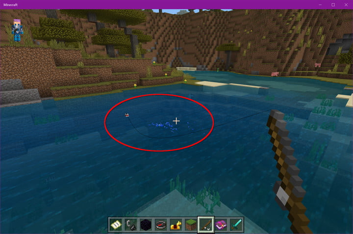 Minecraft Attrape un poisson