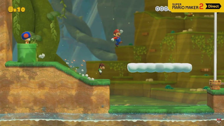 Super Mario Maker 2 Nintendo Direct multijoueur mode histoire cours monde en ligne