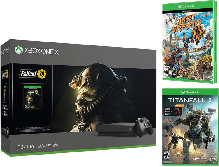 Pack Xbox One X Fallout 76 Sunset Overdrive Titanfall 2